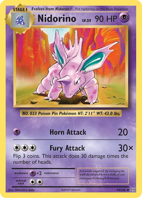 Nidorino, Evolutions 44/108
