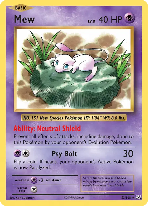 Mew, Evolutions 53/108