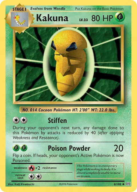 Kakuna, Evolutions 6/108