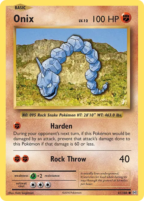 Onix, Evolutions 61/108