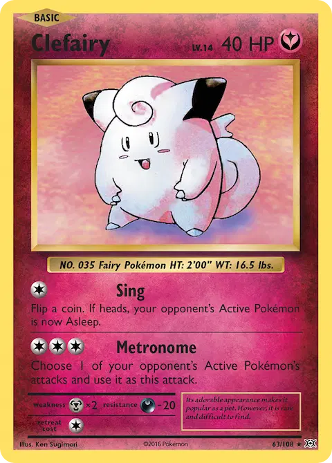 Clefairy, Evolutions 63/108