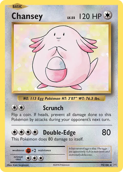 Chansey, Evolutions 70/108