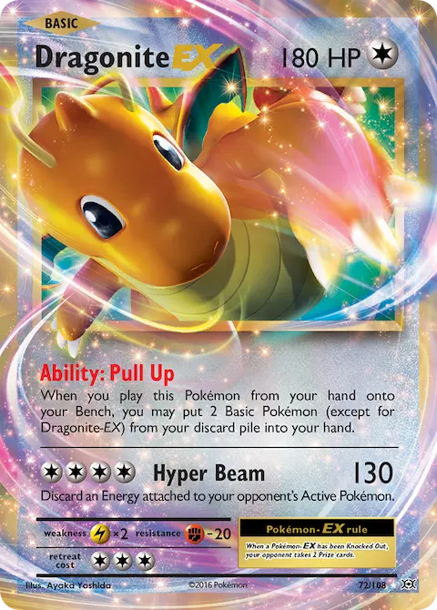 Dragonite EX, Evolutions 72/108