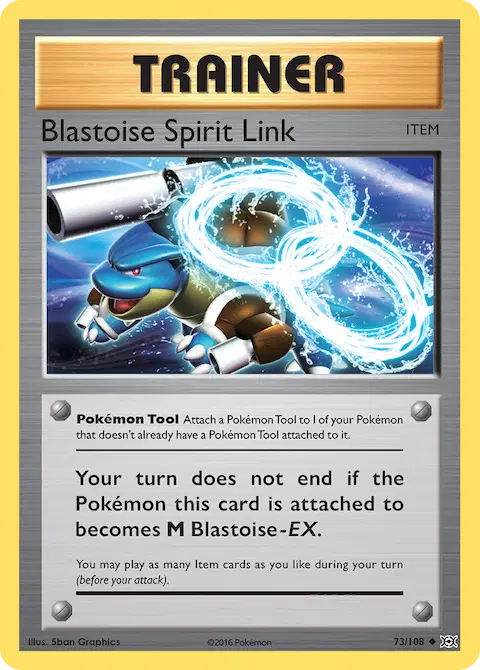 Blastoise Spirit Link, Evolutions 73/108