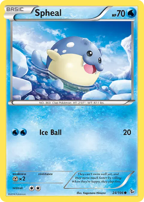Spheal, Flashfire 24/106