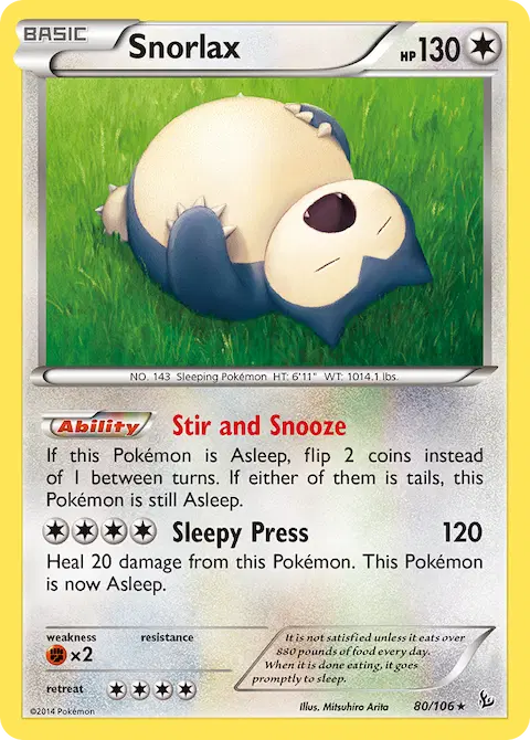 Snorlax, Flashfire 80/106