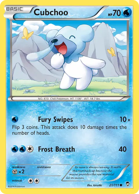 Cubchoo, Furious Fists 21/111
