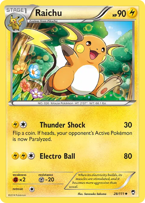 Raichu, Furious Fists 28/111