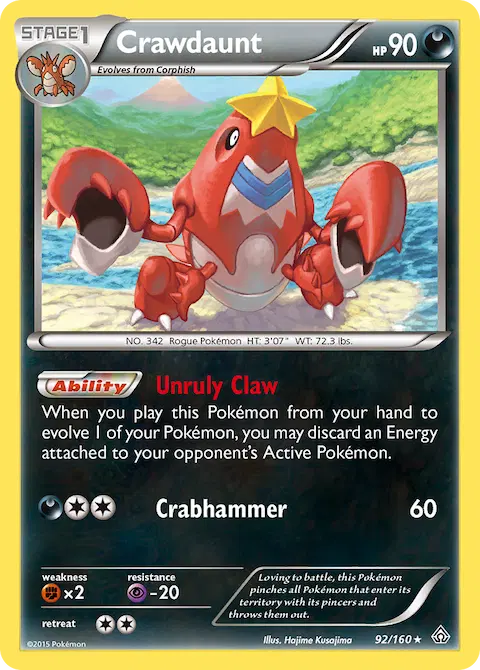Crawdaunt, Primal Clash 92/160