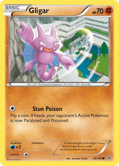 Gligar, Roaring Skies 36/108
