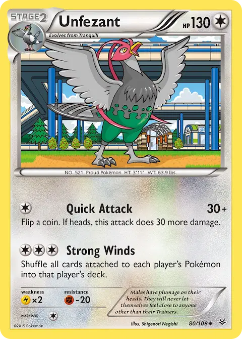 Unfezant, Roaring Skies 80/108
