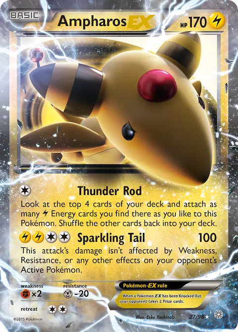 Ampharos EX, Ancient Origins 27/98