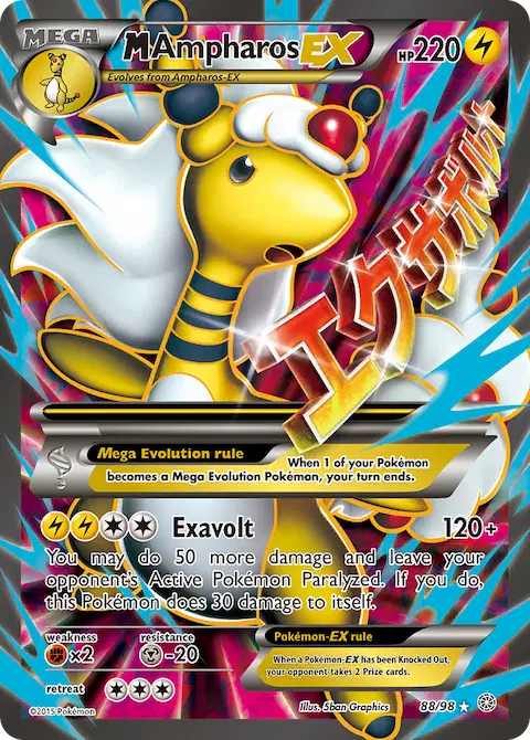 M Ampharos EX, Ancient Origins 88/98