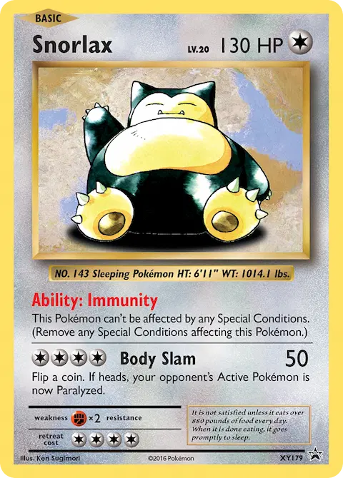 Snorlax, XY Black Star Promos XY179